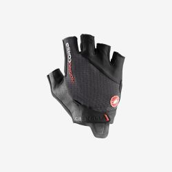 Castelli - manusi ciclism degete scurte - Rosso Corsa Pro V Glove - gri inchis