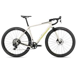 Bicicletă gravel Orbea TERRA M21eTEAM 1X - Ivory White | Spicy Lime (Gloss)