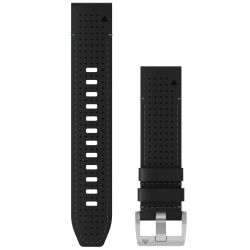 Garmin - curea piele - QuickFit 22 - MARQ 2 leather - black I green