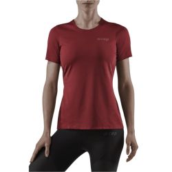 CEP - tricou tehnic - run shirt short sleeve W - dark red