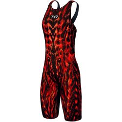 TYR - costum tehnic inot femei - Venzo Open Back - rosu