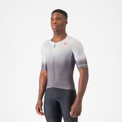 Castelli - tricou ciclism maneca scurta tailored fit cu protectie solara - Upf Jersey - 20-38 gr C - gri argintiu