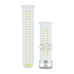 Garmin - curea silicon Forerunner - Quick Release 22 - Alb ceramic I Amp Yellow transparent cu Hardware argintiu
