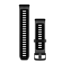 Garmin - curea silicon - Quick Release 22 - Negru translucid I Negru cu carcasa slate