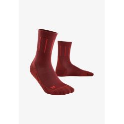 CEP - sosete compresie medii - pinstripe socks running mid cut - red