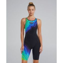 TYR - costum intreg tehnic - VENZO Open Back Volconyx W - lime | bleumarin