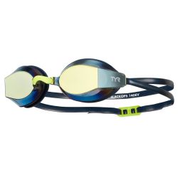 TYR - ochelari inot performanta - BLACK OPS 140 EV Racing Goggles Mirrored - auriu | bleumarin