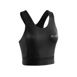 CEP - bustiera tehnica - training shirt crop top W - negru