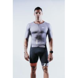 Z3R0D - costum barbati triatlon maneca scurta - TTSUIT Racer - cinder grey