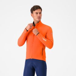 Jachetă ciclism Castelli Alpha 150 - portocaliu/gri | izolație extremă -2°C