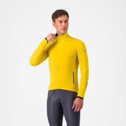 Jachetă ciclism Castelli Alpha 150 - Mango Mojito/negru | izolație extremă -2°C