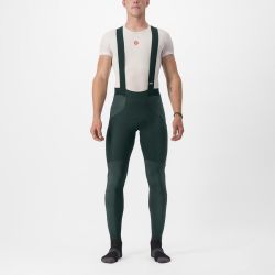 Pantaloni lungi cu bretele Castelli Sorpasso RoS - verde Rover | protecție maximă