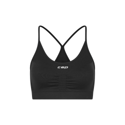 Bustieră alergare CEP Core Run Light Support Bra | susținere ușoară - black