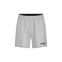 Pantaloni scurți alergare CEP Core Run Loose Fit - gri deschis | rezistenți vânt