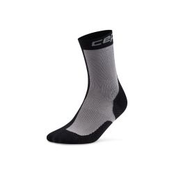 Șosete compresie mid cut CEP Core Run Half&Half - negru/gri | suport Achile