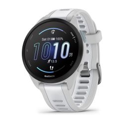Garmin - Forerunner 165 Music ceas multisport cu GPS AMOLED - alb Whitestone - gri mist grey