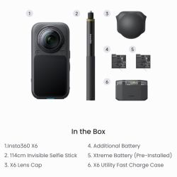 Insta360 X6 Camera Video Sport 8K 360° - Essential Bundle