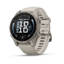 Garmin Fenix 9 AMOLED - 43 mm Titan Fog Gray - Smartwatch Multisport Premium cu AMOLED