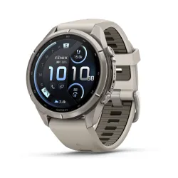 Garmin Fenix 9 Pro AMOLED inReach - 43 mm Titan Fog Gray - Smartwatch Multisport Premium cu AMOLED
