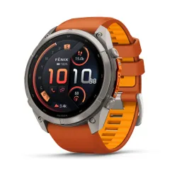 Garmin Fenix 9 Pro AMOLED inReach - 51 mm Titan Autumn Orange - Smartwatch Multisport Premium cu AMOLED