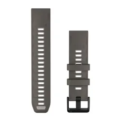 Garmin QuickFit 22 - curea silicon - gri Pebble Gray I Silver Gray