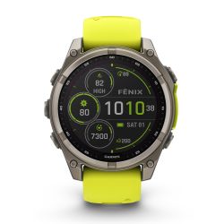 Garmin fenix 8 SOLAR Sapphire 47mm - smartwatch premium GPS argintiu Titanium
