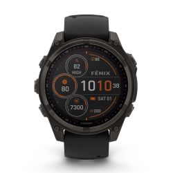 Garmin fenix 8 SOLAR Sapphire 47mm - smartwatch premium GPS negru Titanium DLC