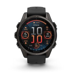 Garmin fenix 8 AMOLED Sapphire 43mm - smartwatch premium GPS negru Titanium DLC