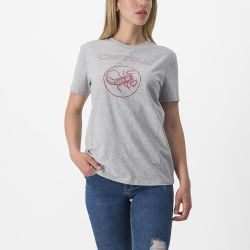 Tricou casual Castelli Pedalare Tee de dama Gri