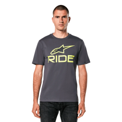 Tricou Alpinestars Ride 4.0 CSF Tee Charcoal/Lime/Black
