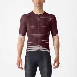 Tricou cu maneca scurta Castelli Climbers 4.0 Visiniu/Gri