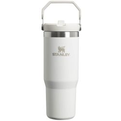 Stanley - termos tip sticla cu pai - Flip Straw Tumbler - alb polar - 890 ml