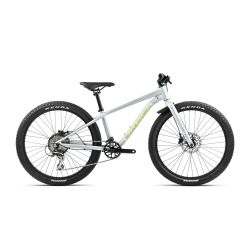 Bicicletă copii Orbea MX 24 TEAM DISC - Halo Silver | Spicy Lime (Matt)