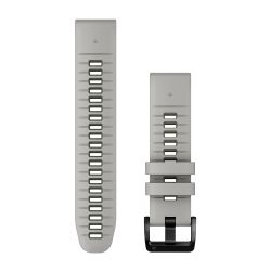 Garmin QuickFit 22 - curea silicon - gri Fog|verde Moss
