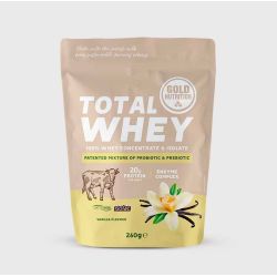 Gold nutrition - pachet pudra proteica Total Whey - aroma vanilie 260G