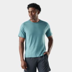 Tricou sport bărbați Smartwool Active Ultralite - Merino + TENCEL™ - verde teal