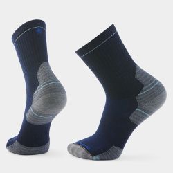 Șosete Merino hiking Smartwool Hike - bleumarin Deep Navy | Mid Crew | Targeted Cushion