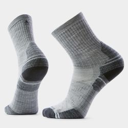 Șosete Merino hiking Smartwool Hike - gri deschis Light Gray | Mid Crew | Targeted Cushion