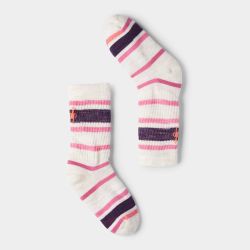 Șosete Merino hiking Smartwool Hike Striped K - bej Moonbeam | Crew | Light Cushion