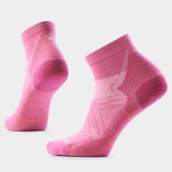 Șosete Merino alergare Smartwool Run - roz Garden Pink | Ankle | Zero Cushion