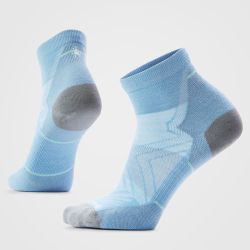 Șosete Merino alergare Smartwool Run - albastru Serene Blue | Ankle | Zero Cushion