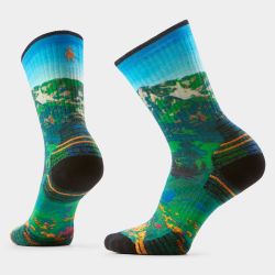 Șosete Merino hiking Smartwool Hike Mountain Lake - albastru Capri | Crew | Targeted Cushion