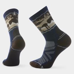 Șosete Merino hiking Smartwool Hike Mountain Moose - bleumarin Deep Navy | Crew | Light Cushion