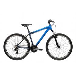 Bicicleta MTB Hardtail Kross Hexagon X100 26 inch albastra Shimano Tourney