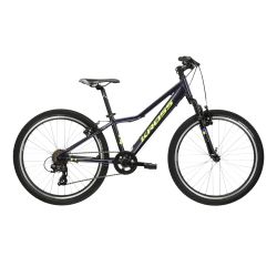 Bicicleta Copii Kross Hexagon JR 24 24 inch neagra Shimano Tourney
