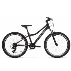 Bicicleta Copii Kross LEA JR 24 24 inch neagra Shimano Tourney