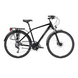 Bicicleta Trekking Kross Trans 5.0 AL 28 inch neagra Shimano Alivio