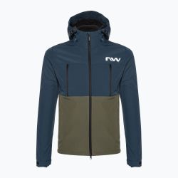Northwave - jachetă ciclism iarnă pentru bărbați All Mountain Easy Out Softshell - negru verde închis pădure