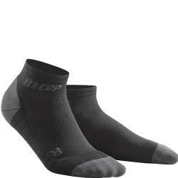 CEP - sosete de compresie peste glezna 8cm pentru barbati Low Cut 3.0 - negru gri inchis