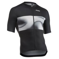 Tricou ciclism Northwave Force Evo - negru/gri deschis | jersey vară